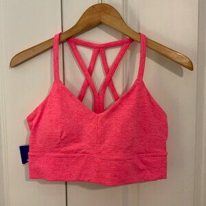 Target Joylab Pink Strappy Sports Bra Removable Pads Medium New